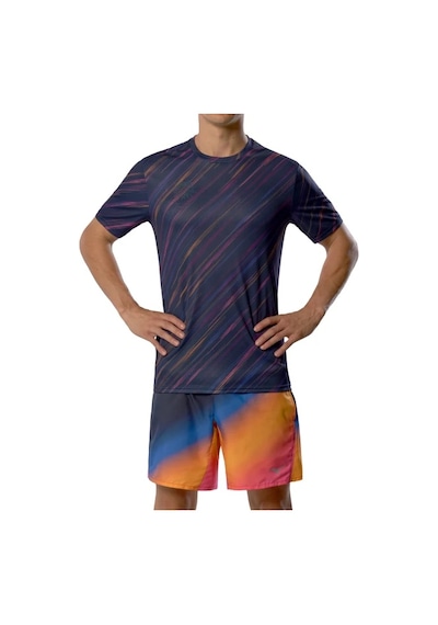 Mizuno Summer Pack Qd Erkek Tişört Lacivert / Turuncu Çok Renkli