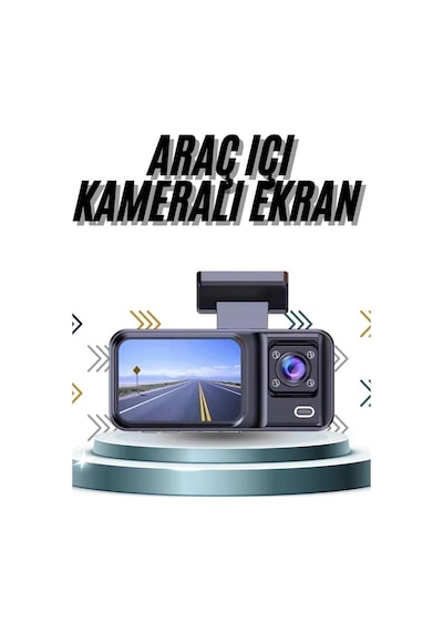 Dvr Araç İçi Kamera Ön Ve İç Kamera 2 İnç Ekranlı Çift Kamera 05263478