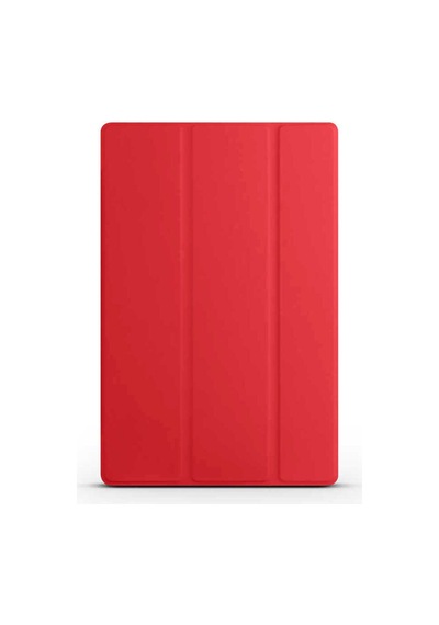Galaxy Uyumlu  Tab A8 10.5 Sm-x200 2021 Frm Smart Cover Standlı 1-1 Kılıf-kırmızı Arka Kapak