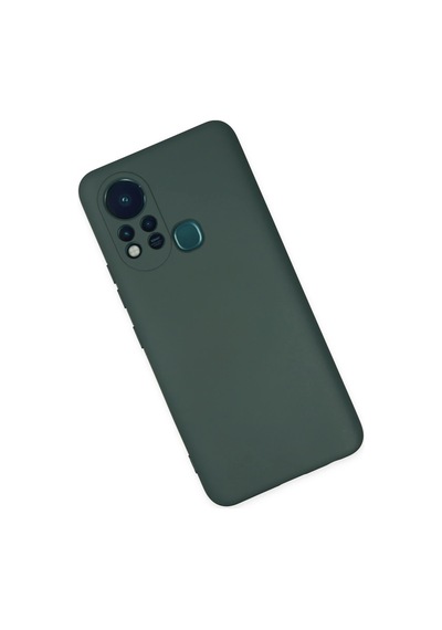 Newface İnfinix Hot 11s Kılıf Nano İçi Kadife Silikon - Semeglbl - 40 Koyu Yeşil