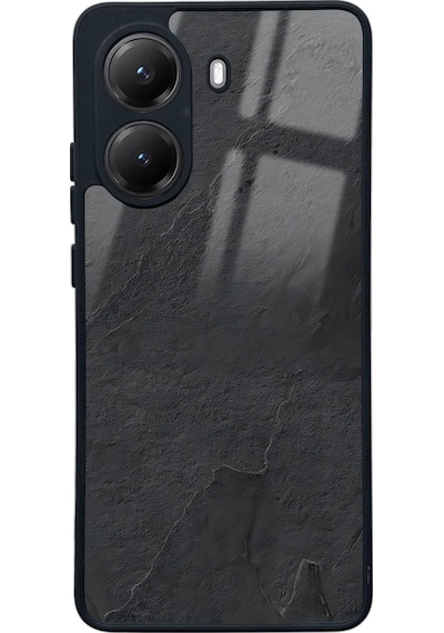 Xiaomi Poco X7 Pro Siyah Mermer Tasarımlı Glossy Telefon Kılıfı Çok Renkli