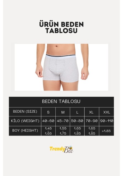 Armillia Dimoda Erkek 6'lı Özel Dizayn Likralı Boxer Kutulu Ürün Siyah Siyah
