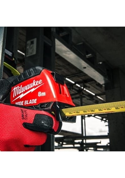 Milwaukee Wide Blade Manyetik Şerit Metre 8m - 4932499209 8 M