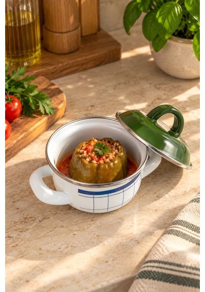 Bernardo Harmony Emaye Mini Pot 10 Cm Siyah