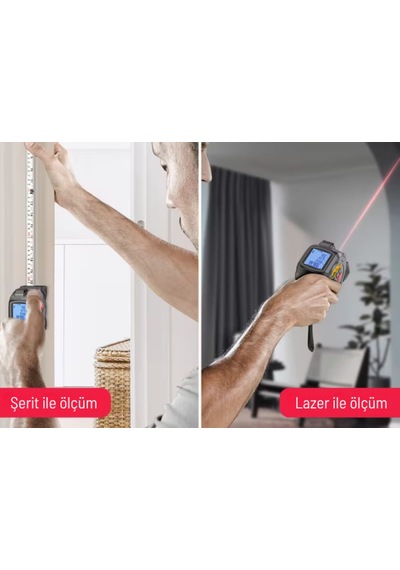 Texta Tp40 Lazer Mesafe Ölçerli Şerit Metre 40m + 5m