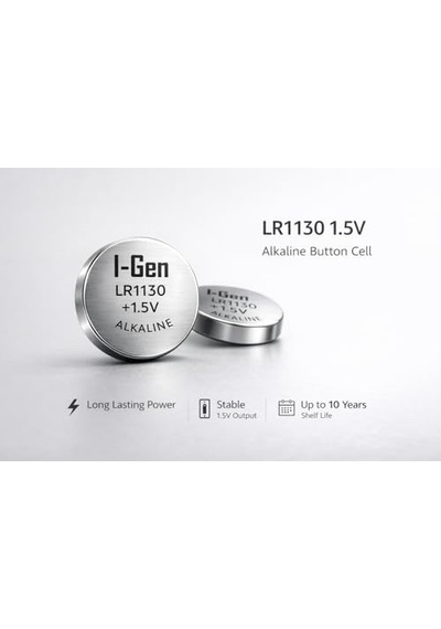 I-gen Batteries Lr1130 1.5v Alkalin Düğme Pil Ag10, L1131, 389 20&apos Li Paket