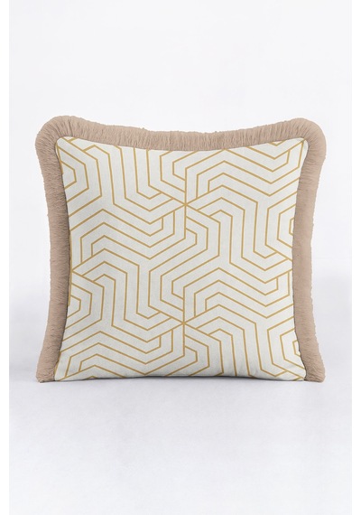 Geometrik Modern Lüks Saçaklı Yastık Kılıfı - Şık Art Deco Bej Krem Püsküllü Kırlent Kılıfı Kanyon Saks Mavisi Geometrik Modern Lüks Saçaklı Yastık Kılıfı - Şık Art Deco Bej Krem Püsküllü Kırlent Kılıfı Kanyon Saks Mavisi