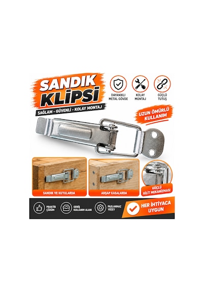 Sandık Klipsi Büyük Gri - 923255711 Gri