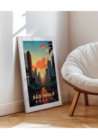 Çerçevesiz Poster São Paulo Gökyüzü