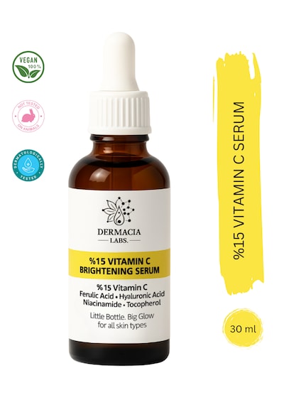 Dermacia Labs %15 C Vitamini Süper Aydınlatıcı Cilt Tonu Eşitleyici ve Leke Karşıtı Serum 30 ML
