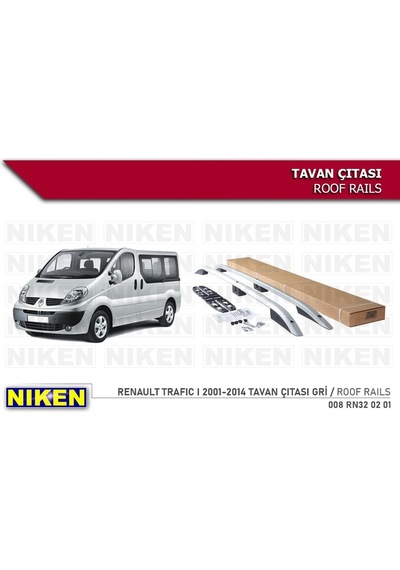 Renault Trafıc 1 Tavan Çıtası Uzun Gri 2001-2014 Arası Modeller U