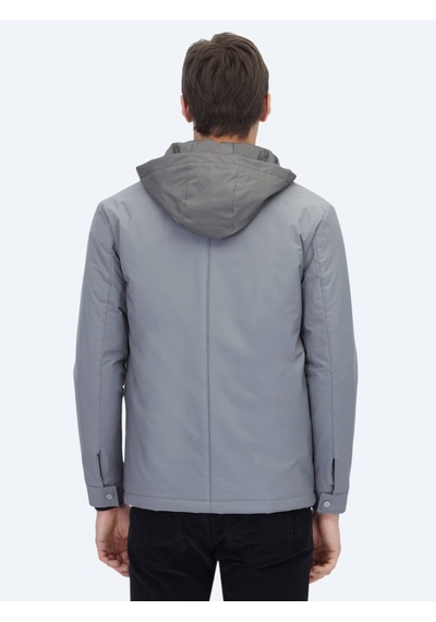 Kip Gri Regular Fit Micro Jel Elyaflı Spor Ceket Gri