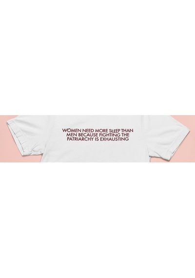 Bumeta Women Need More Sleep Than Men Kırmızı Unisex Tişört T-shirt Siyah