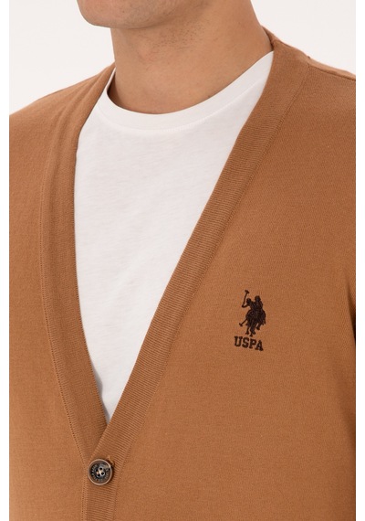 U.s. Polo Assn. Erkek Hırka Triko 50313702-vr233 Bisküvi