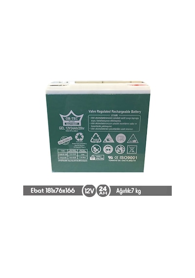 Elektrikli Motorsiklet Aküsü Ortec 12v 24 Ah N11.8524