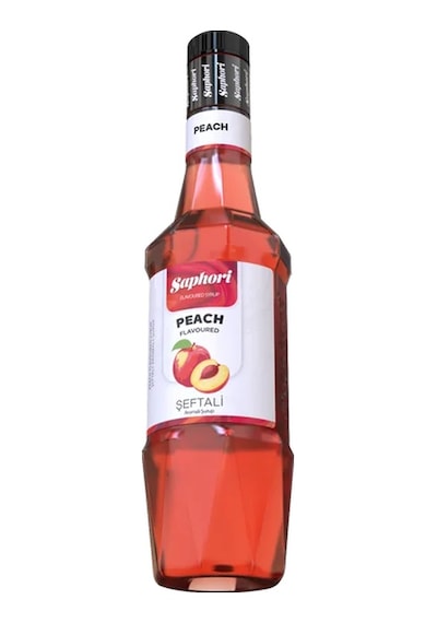 Saphori Şeftali Aromalı Kokteyl Şurubu Şeftali Şurubu 700 Ml