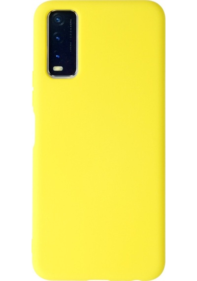 Vivo Y11s Uyumlu Kılıf Nano İçi Kadife Silikon - Sarı