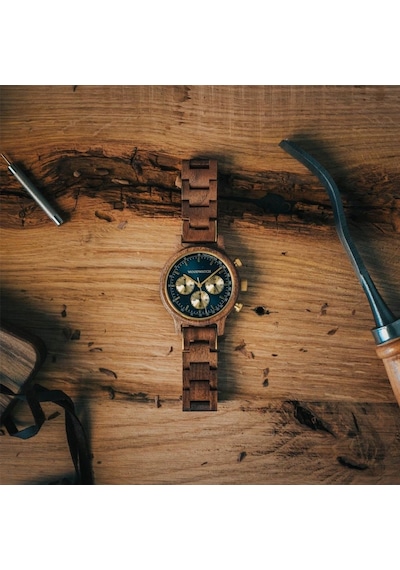 Woodwatch Ww-clc-1wbg Chrono Sailor Walnut Ahşap Erkek Kol Saati 41 Mm