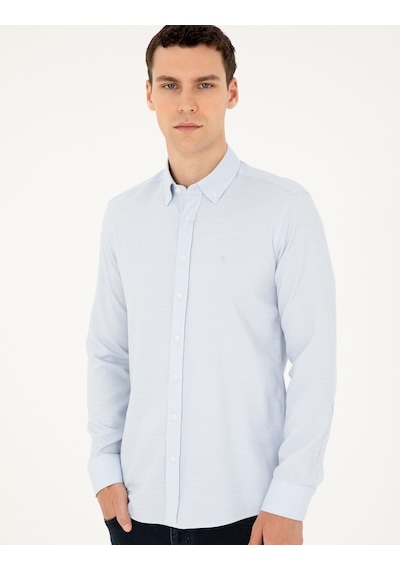 Pierre Cardin Erkek Açık Mavi Gömlek Desenli 50291042-vr003 Açık Mavi