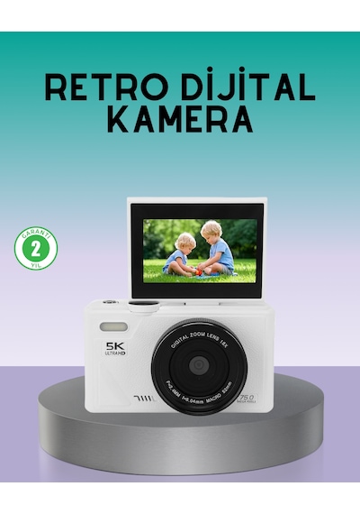Wifi Bağlantılı 5k Ultra Hd Dijital Kamera 75mp Otofokus Çocuk Kamera