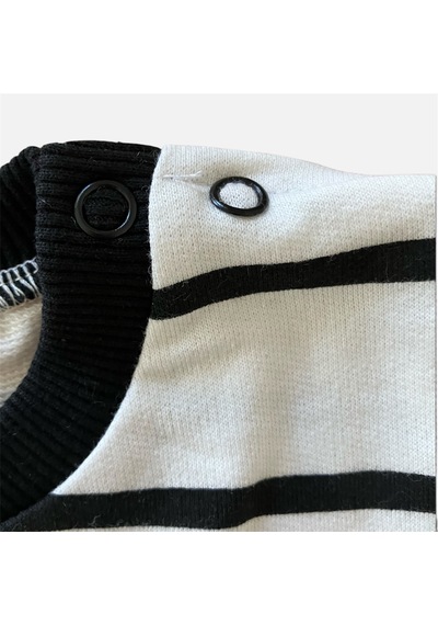Bebe Bebek Sweatshirt Siyah - Beyaz