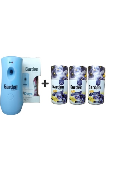Garden Oda Kokusu Otomatik Makine + Oda Sprey Menekşe Tropik Çiçek Bahar Esintisi 260 Ml X 3 Adet Menekşe
