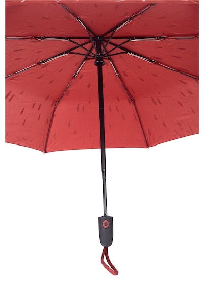 Newdaki Damla Desenli Fiberglass Güçlü Mekanizma Tam Otomatik Kadın Şemsiye Bordo