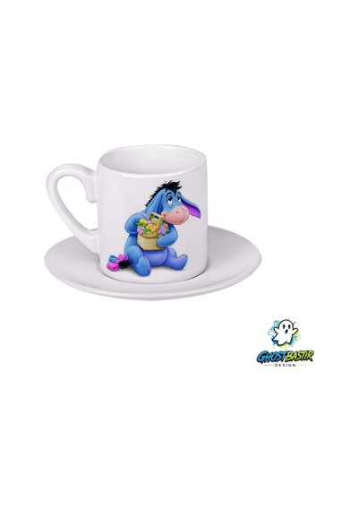 Eeyore Türk Kahvesi Fincanı 0122 Beyaz
