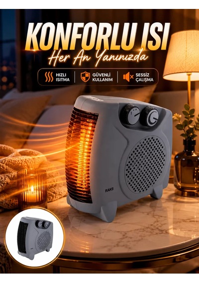 Fanlı Oda Isıtıcısı Termostat Kontrollü Soğuk Hava Üfleme Modu Yeni Nesil Mh-hs2012-4348 Diğer