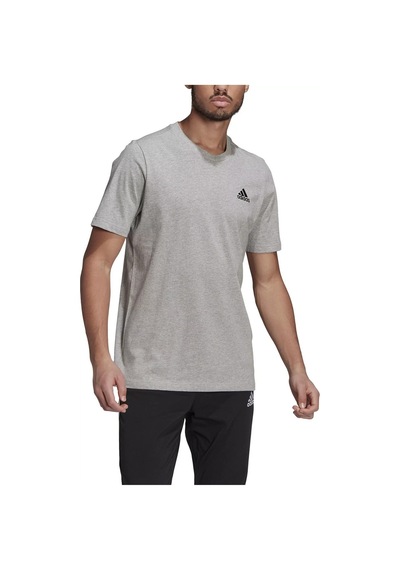 Essentials Embroidered Logo Tişört Gri 001