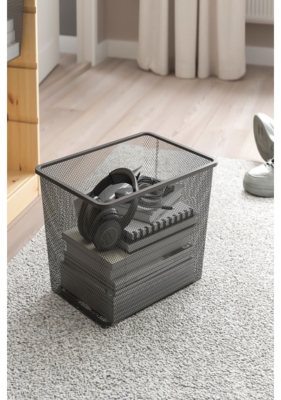 Ikea Koyu Gri Dayanıklı Saklama Kutusu 42x30x23 Cm Oyuncak Düzenleyici Çocuk Odası