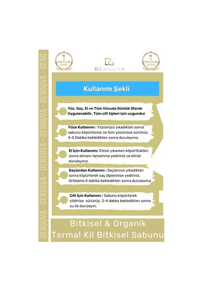 Lüks %100 Doğal Güzel Kokulu El Yüz Saç Vücut Cilt Orijinal Bitkisel Termal Kil Sabunu 100g - 5 Adet Karışık