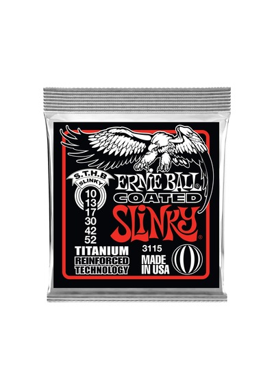 Ernie Ball Sıska Üst/ağır Alt Slinky Kaplamalı Titanyum Rps Elektro Gitar Telleri, Ölçü 10-52