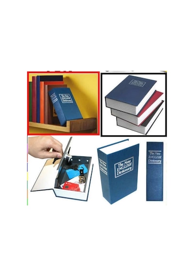 Kitap Kasa Kitap Şeklinde Gizli Kasa Metal Kumbara Kasa Kumbara K