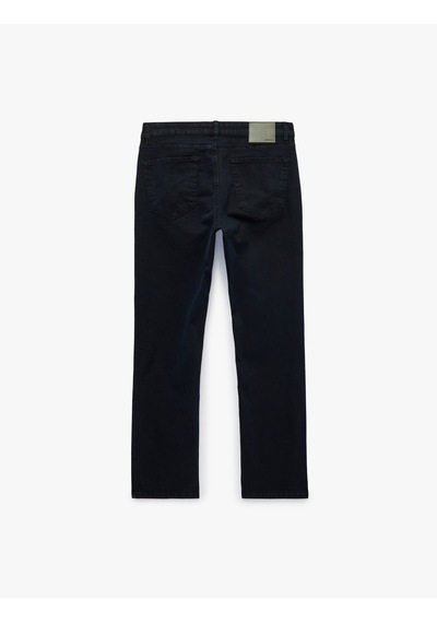 Koton Normal Bel Cepli Straight Fit Jean Pantolon - Mark Jean Koyu İndigo 7wam40372nd