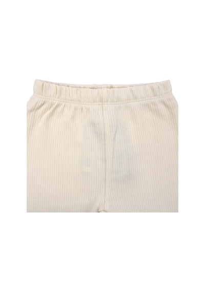 Bebegen Unisex Ekru Fitilli Çoraplı Tek Alt Pantolon Çok Renkli