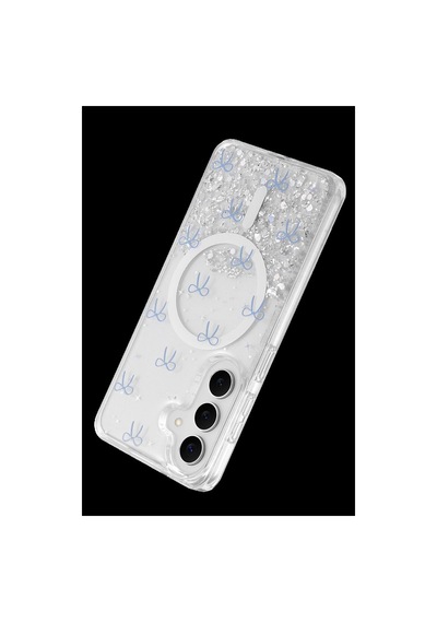 Onegif Samsung Galaxy Uyumlu - S26 Misk Simli Magsafe Kapak - Desen 3 Çok Renkli