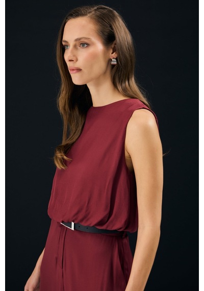 Sateen Colin Bluz - Bordo-137316