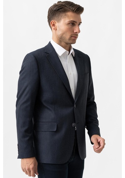 White Stone Vicenza C3002 Likralı Regular Fit 6 Drop Ceket Desenli - 52 Lacivert