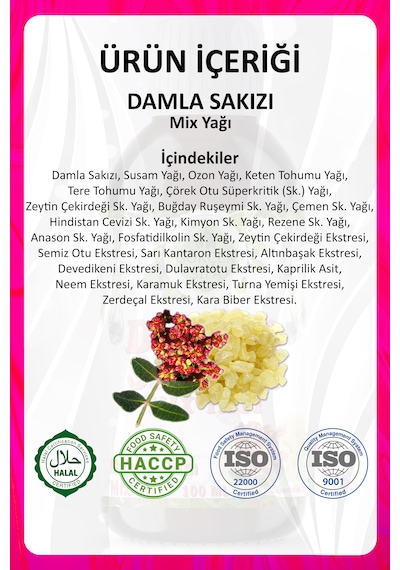 Gökçek Şifa Damla Sakızı Mix Yağı 100 ML