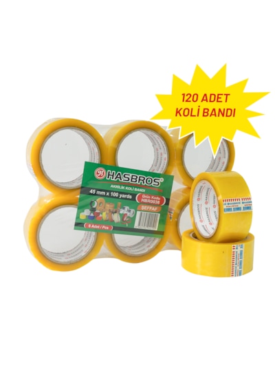 Hasbros 45mmx100 Yards Koli Bandı - 120 Adet 120 Adet