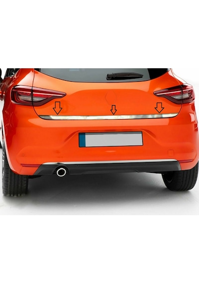 Renault Clıo V Bagaj Alt Çıtası Paslanmaz Çelik Krom