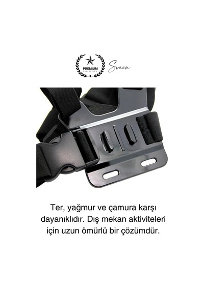 Premium Ayarlanabilir Göğüse Sabitlenen Spor Aksiyon Kamerası Kemeri Video Görüntü Çekim Ekipmanı Diğer