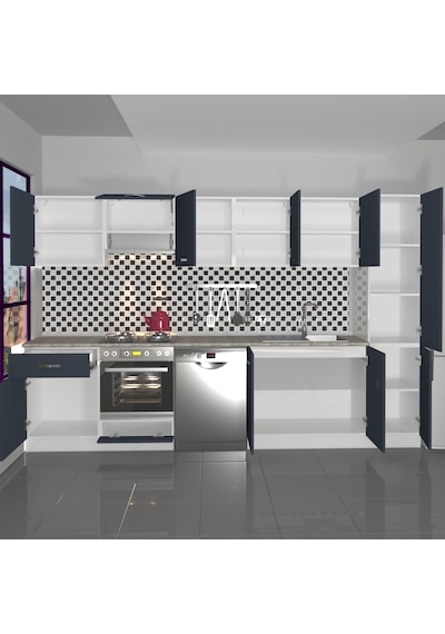 Decoraktiv Elite 325 Ankastre Fırın Modüllü Mdf Hazır Mutfak Dolabı - Tezgah Dahil - Antrasit Decoraktiv Elite 325 Ankastre Fırın Modüllü Mdf Hazır Mutfak Dolabı - Tezgah Dahil - Antrasit