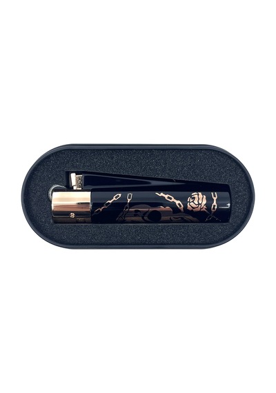 Clipper Deadly Chains Serisi Metal Çakmak - Rose Gold Siyah