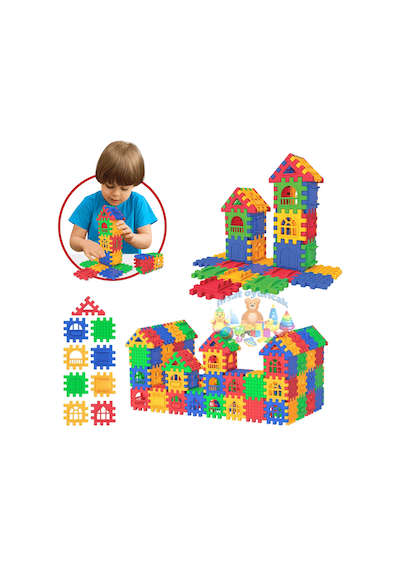 Oyuncak 128 Parça Cıty Puzzle Blok Set Eğitici Eğlenceli Oyuncak
