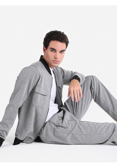 Colin's Colins Regular Fit Bomber Gri Erkek Ceket Cl1065132 Gri Melanj