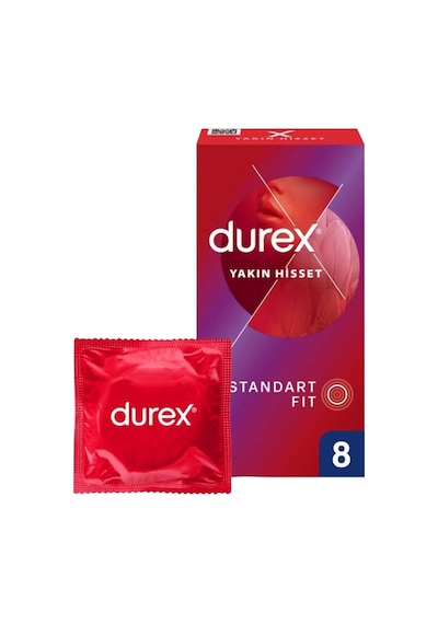 Durex Prezervatif 8'li Yakın Hisset - İnce Ve Standart Fit 4'li Avantaj Paketi - 4 Adet Tarı