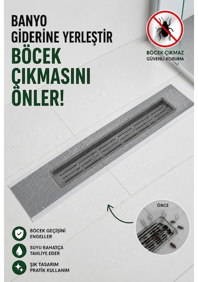 Yeni Nesil Kendinden Yapışkanlı Banyo - Mutfak Gider Filtresi (1 Adet-4 Metre)