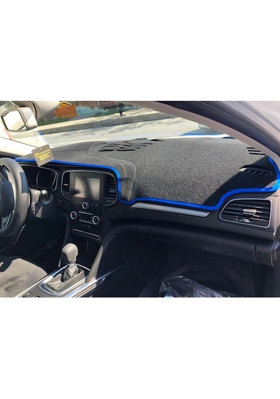 Renault Megane 4 Modellerine Uygun Torpido Koruma Halısı Siyah Kenar Renk Sarı